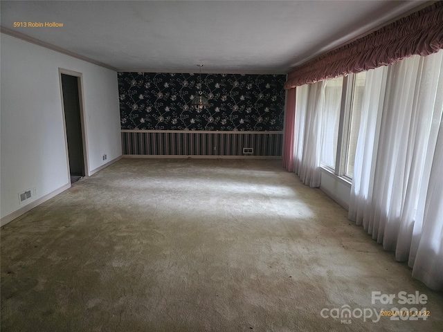 view of carpeted empty room