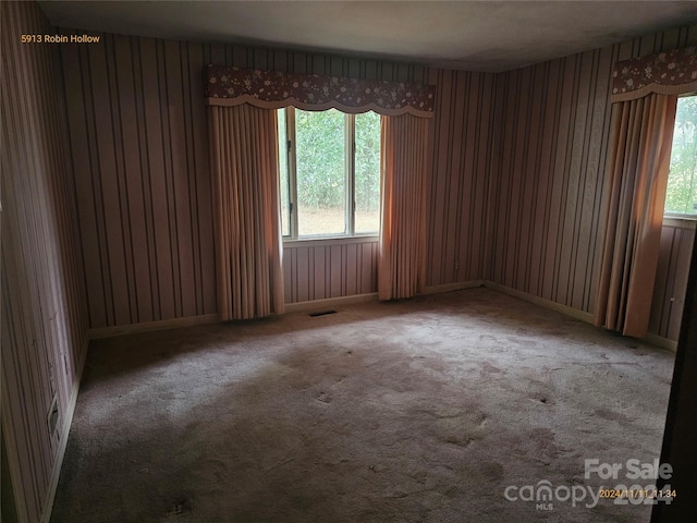 view of carpeted spare room