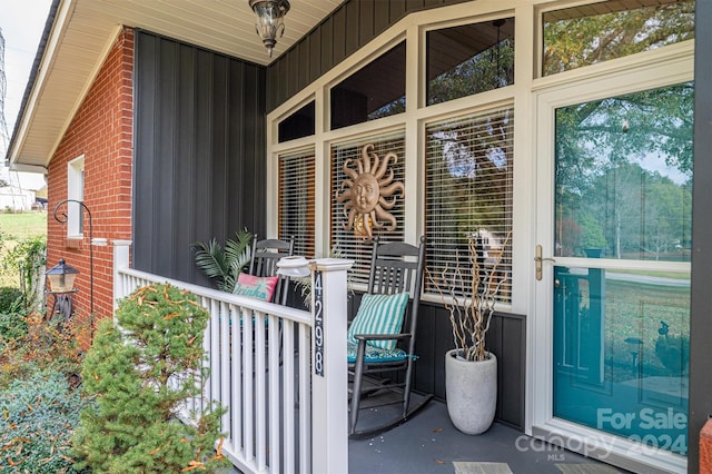 view of doorway to property