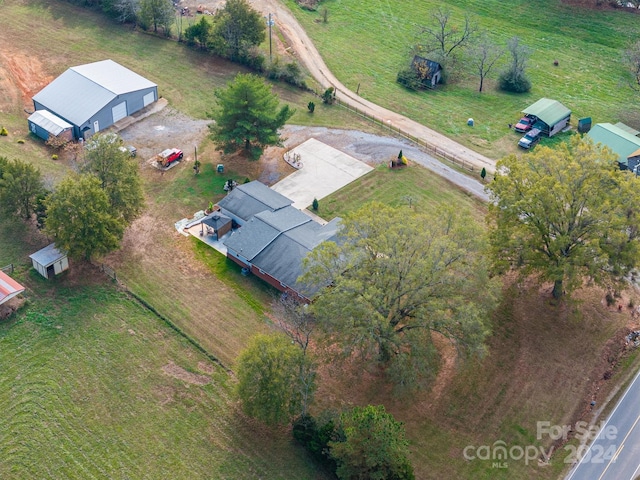 drone / aerial view featuring a rural view