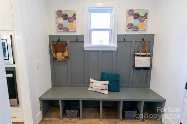 mudroom featuring hardwood / wood-style flooring