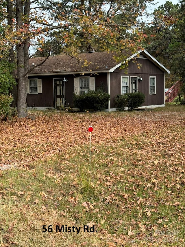 view of single story home