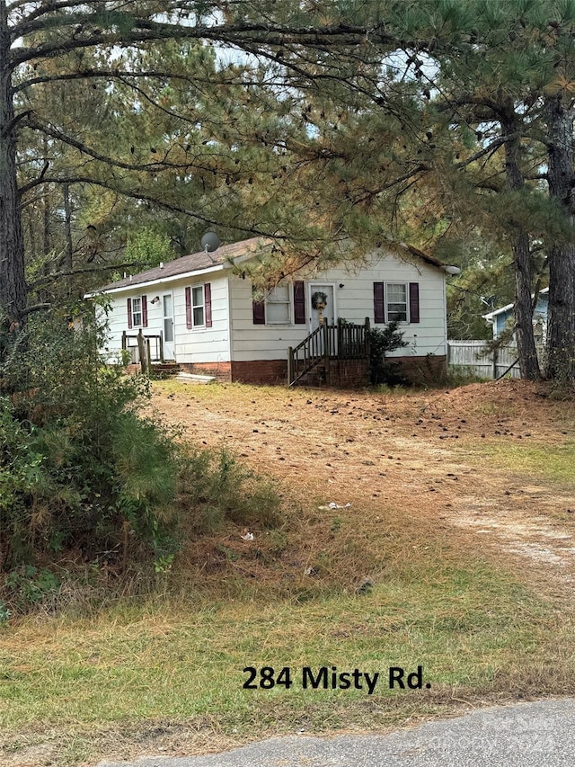 view of front of home