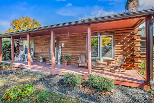 exterior space with a porch