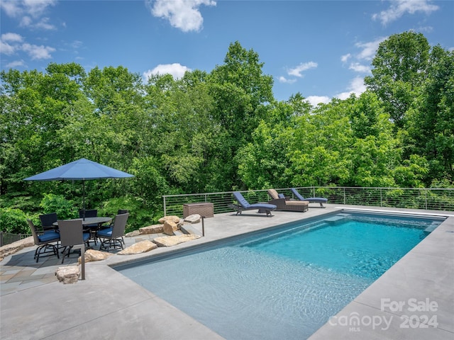 view of pool with a patio area