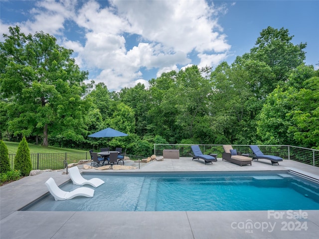 view of pool with a patio