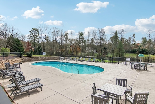 view of pool with a patio