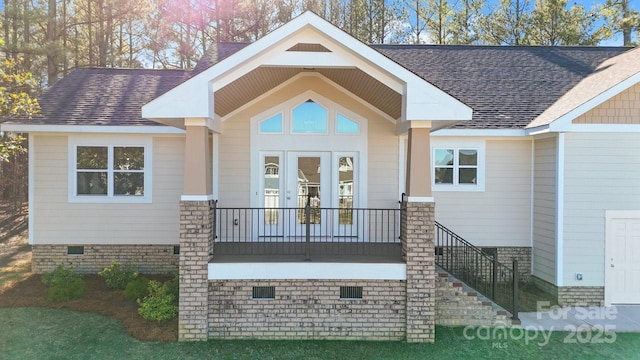 view of front of house with covered porch