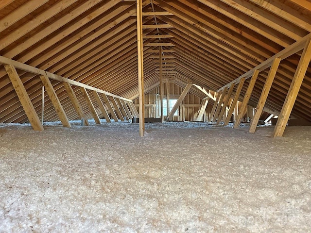 view of attic