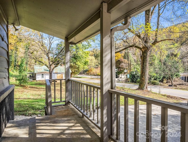 exterior space featuring covered porch