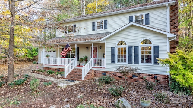 view of front of house featuring a porch