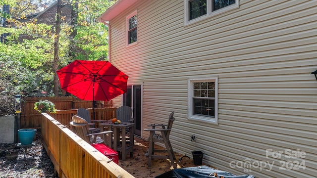 view of wooden deck