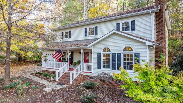 view of front of house featuring covered porch