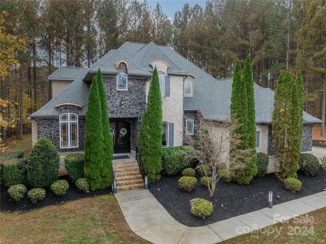 view of french country style house