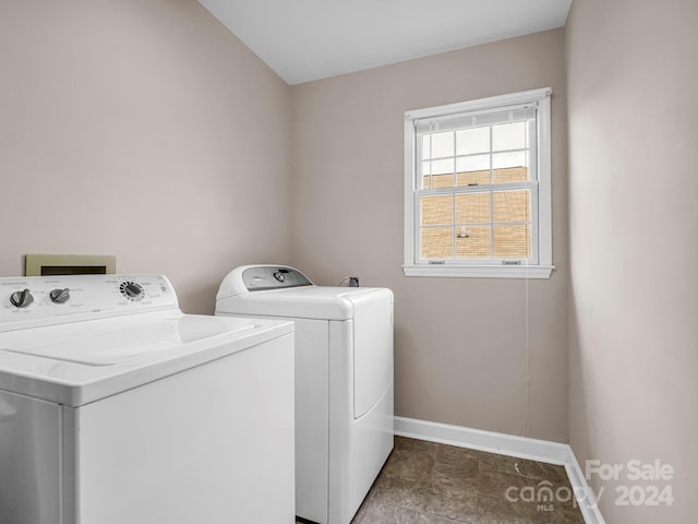 washroom featuring independent washer and dryer