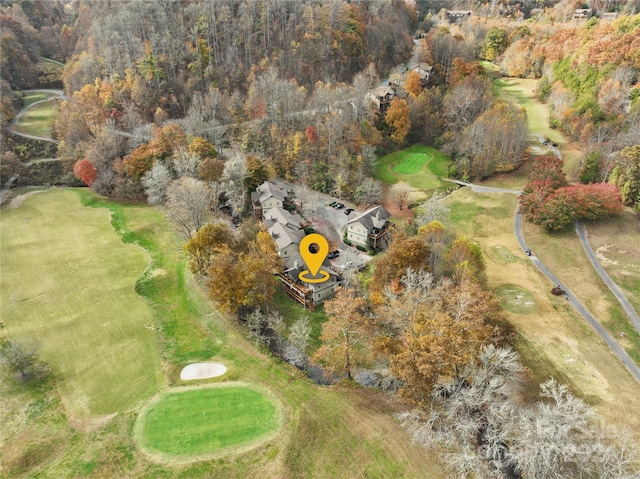 688 Olympic Dr Unit 2, Whittier, NC 28789 - aerial view of property and surrounding area featuring a golf club