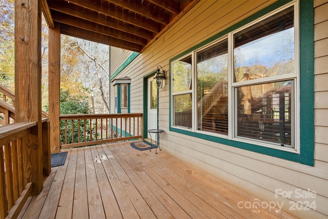 688 Olympic Dr Unit 2, Whittier, NC 28789 - view of wooden deck