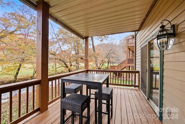 688 Olympic Dr Unit 2, Whittier, NC 28789 - wooden deck featuring stairs
