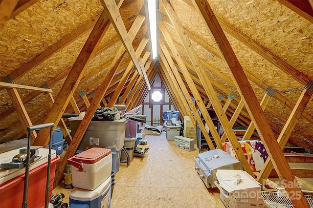 view of attic