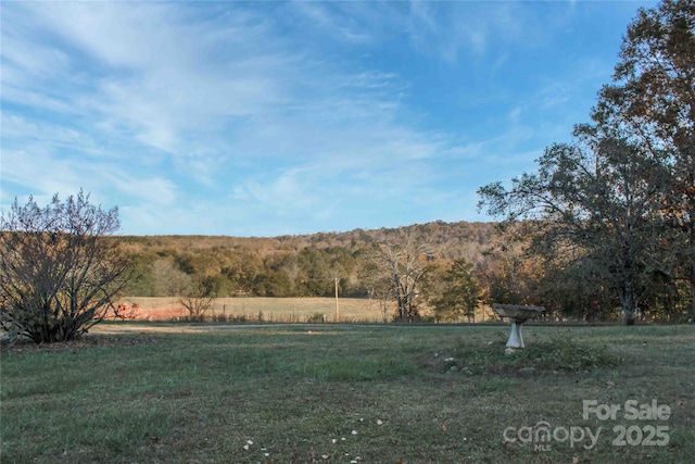 view of yard featuring a rural view