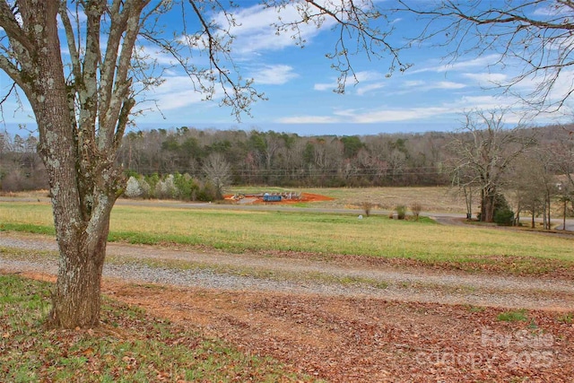 view of yard featuring a rural view