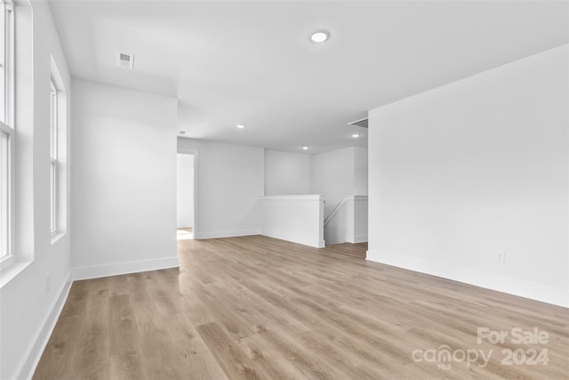 183 Sugar Hill Rd, Troutman, NC 28166 - empty room with recessed lighting, baseboards, and light wood-style floors
