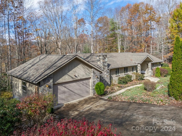 ranch-style house with a garage