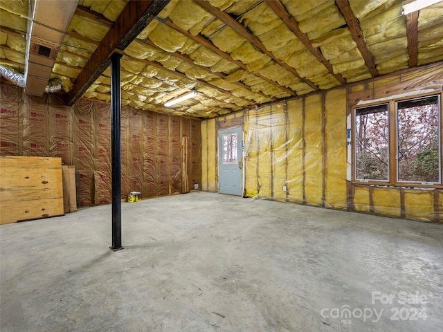 basement featuring a healthy amount of sunlight