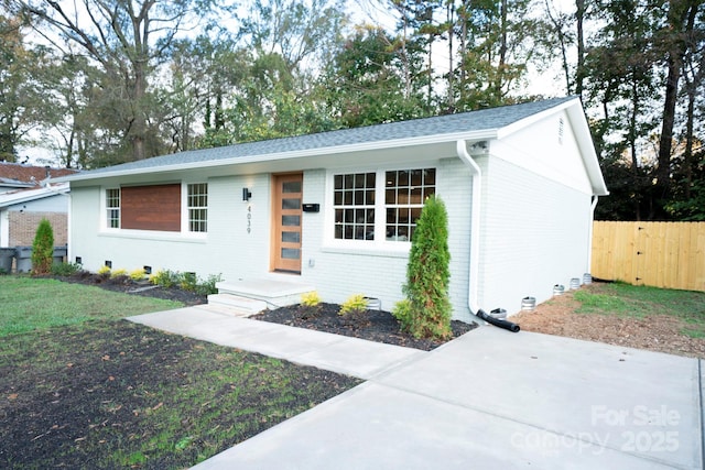 view of ranch-style home