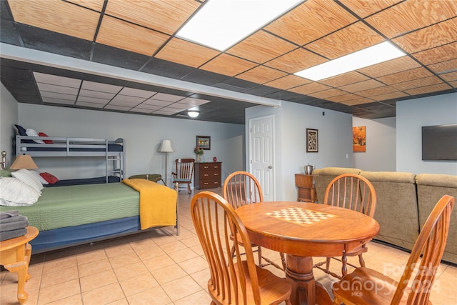 view of tiled dining room