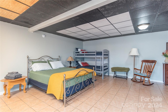 view of tiled bedroom