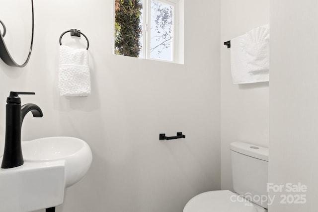 bathroom featuring sink and toilet