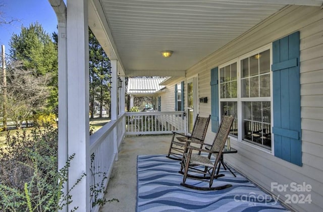 view of patio / terrace with a porch