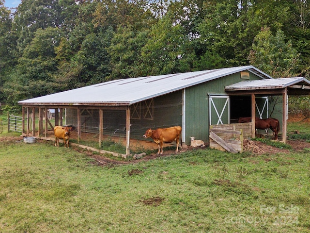 view of horse barn