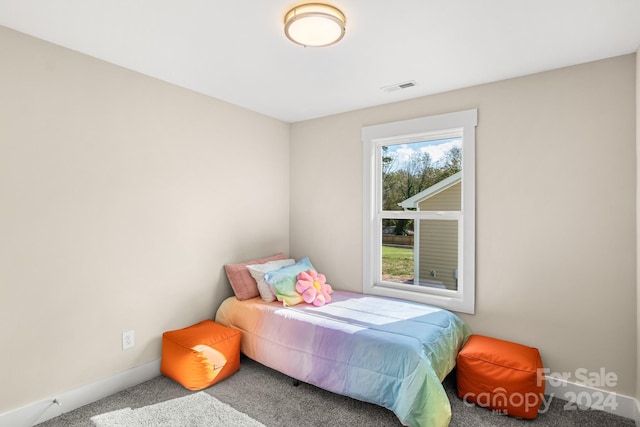 bedroom with carpet floors