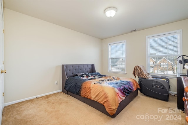 view of carpeted bedroom