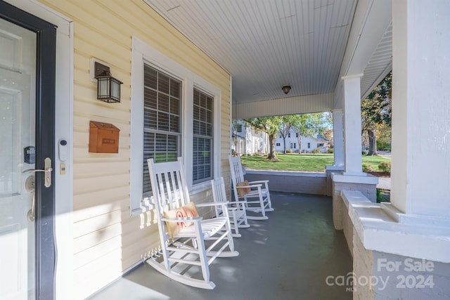 view of patio with covered porch