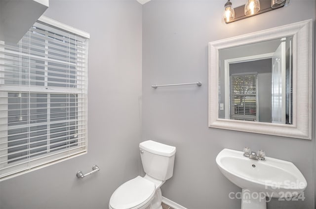 bathroom with toilet and sink