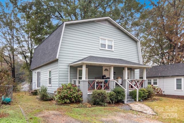 view of front of home with a porch