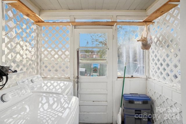 laundry area featuring independent washer and dryer