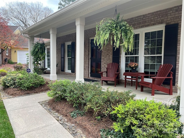 view of patio / terrace featuring covered porch