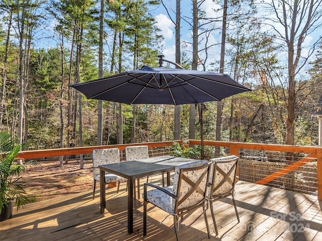 view of wooden deck