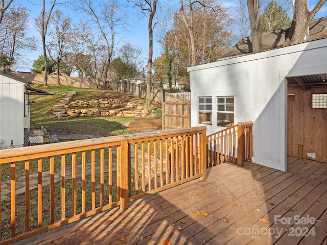 view of wooden terrace