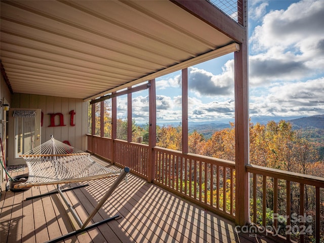 view of sunroom