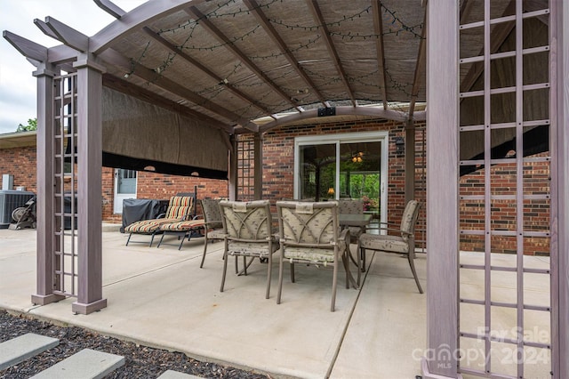 view of patio / terrace with central AC unit