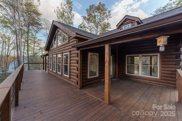 view of wooden deck