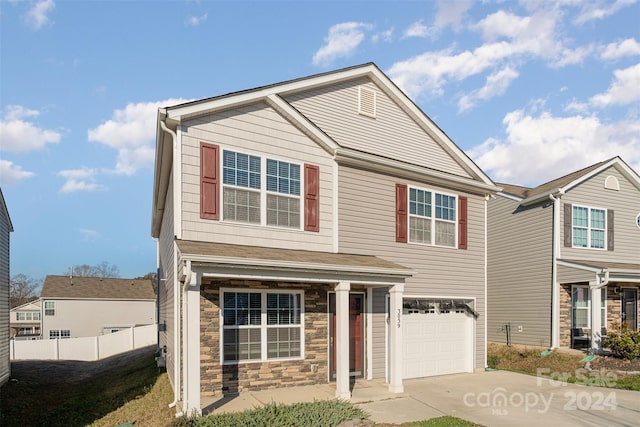 view of front of house featuring a garage