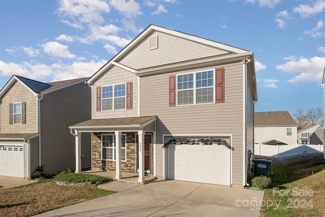 view of front of house featuring a garage