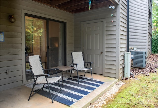 view of patio with cooling unit