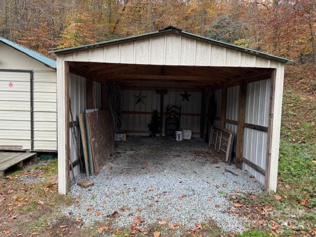 1922 Zacks Fork Rd, Lenoir, NC 28645 - view of outdoor structure with a forest view